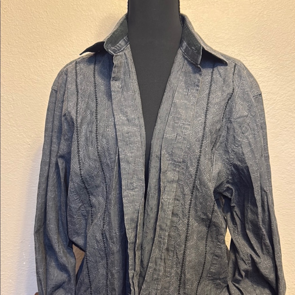 Blue Q Gray Lightweight Shirt Jacket